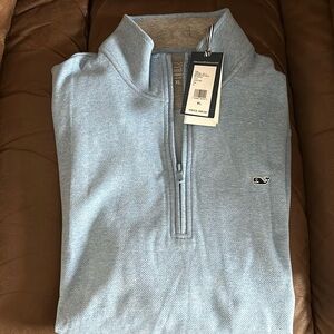 Vineyard Vines Men’s Solid Zip Mock Saltwater Shirt. XL